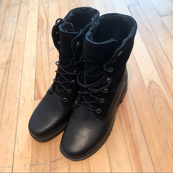 TIMBERLAND Jayne Teddy Fleece Fold Down Ankle Boots - Picture 8 of 16